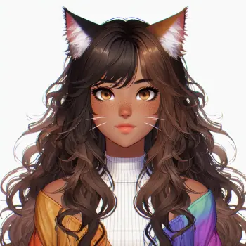 A mixed race catgirl